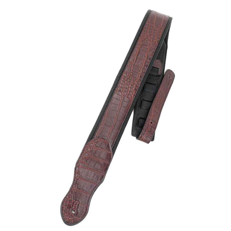thumbnail image 2 of Walker & Williams G-01 Bright Chestnut Padded Guitar Strap – Glove Leather Back (USA Made) 2 of 6