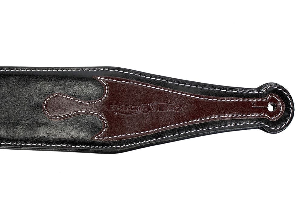 Walker & Williams C-20 Premium Custom Black & Brown Celtic Overlay 3" Padded Leather Strap | SKU: WW-C20-BLKBRN-CUSTOM