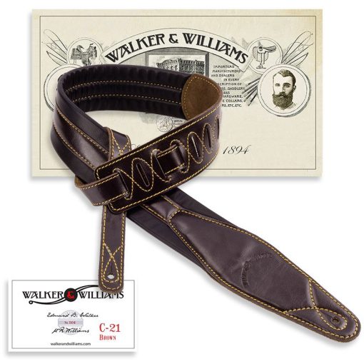 Walker & Williams C-21 Premium Brown Padded Leather Strap