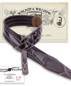 Walker & Williams C-21 Premium Black Padded Leather Strap