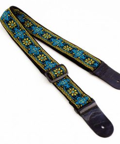 Walker & Williams H-01 Vintage Series Blue Woodstock Hippie Strap with Leather Ends