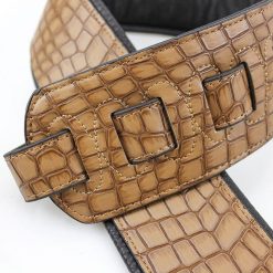 Walker & Williams F-10N Natural Brown Croc Strap with Soft Padding