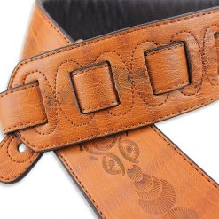 Walker & Williams G-502 London Tan Padded Strap with Carving