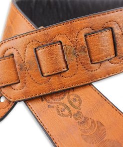 Walker & Williams G-502 London Tan Padded Strap with Carving