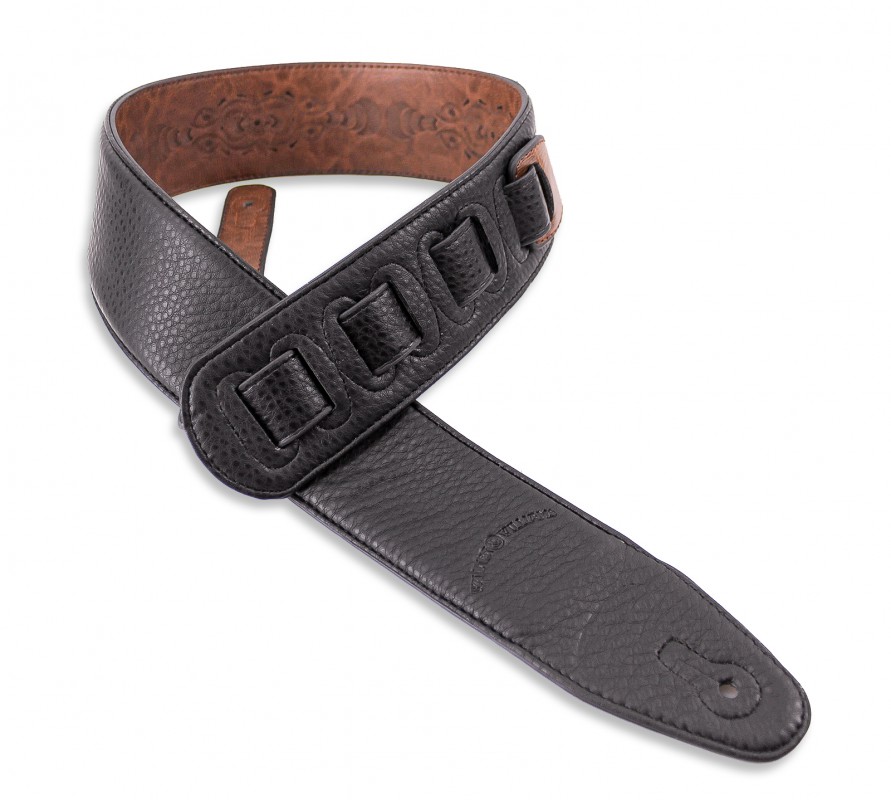 Walker & Williams G-504 Java Brown Tooled Leather Strap with Padded Glovesoft Back