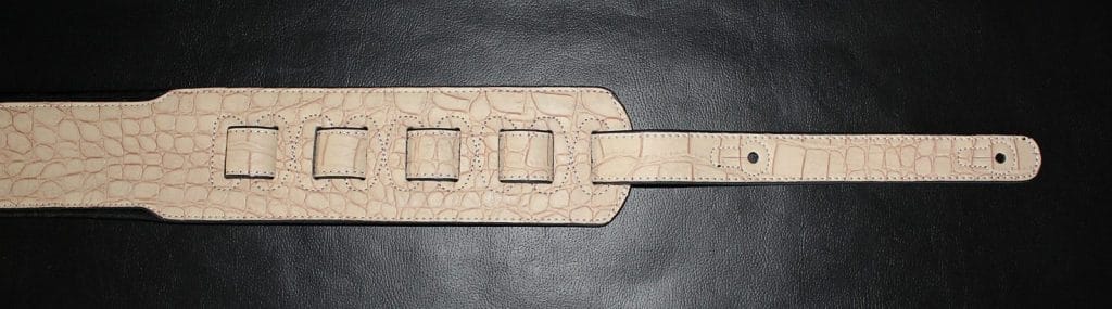 Walker & Williams F-08 Tan Croc Strap with Padded Glovesoft Back
