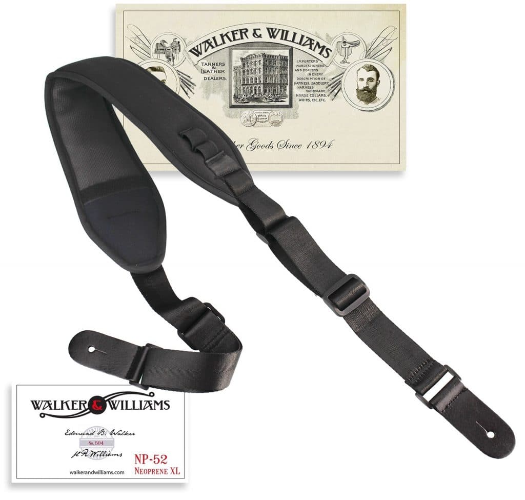 Walker & Williams NP-52 XL Neoprene Strap Bass or Guitar Extra Long Up To 60"