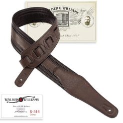 Walker & Williams G-514 Cognac Multi Layer Strap with Padded Glovesoft Back