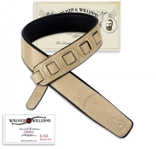 Walker & Williams G-53 Desert Tan Squarenose Strap with Padded Glovesoft Back