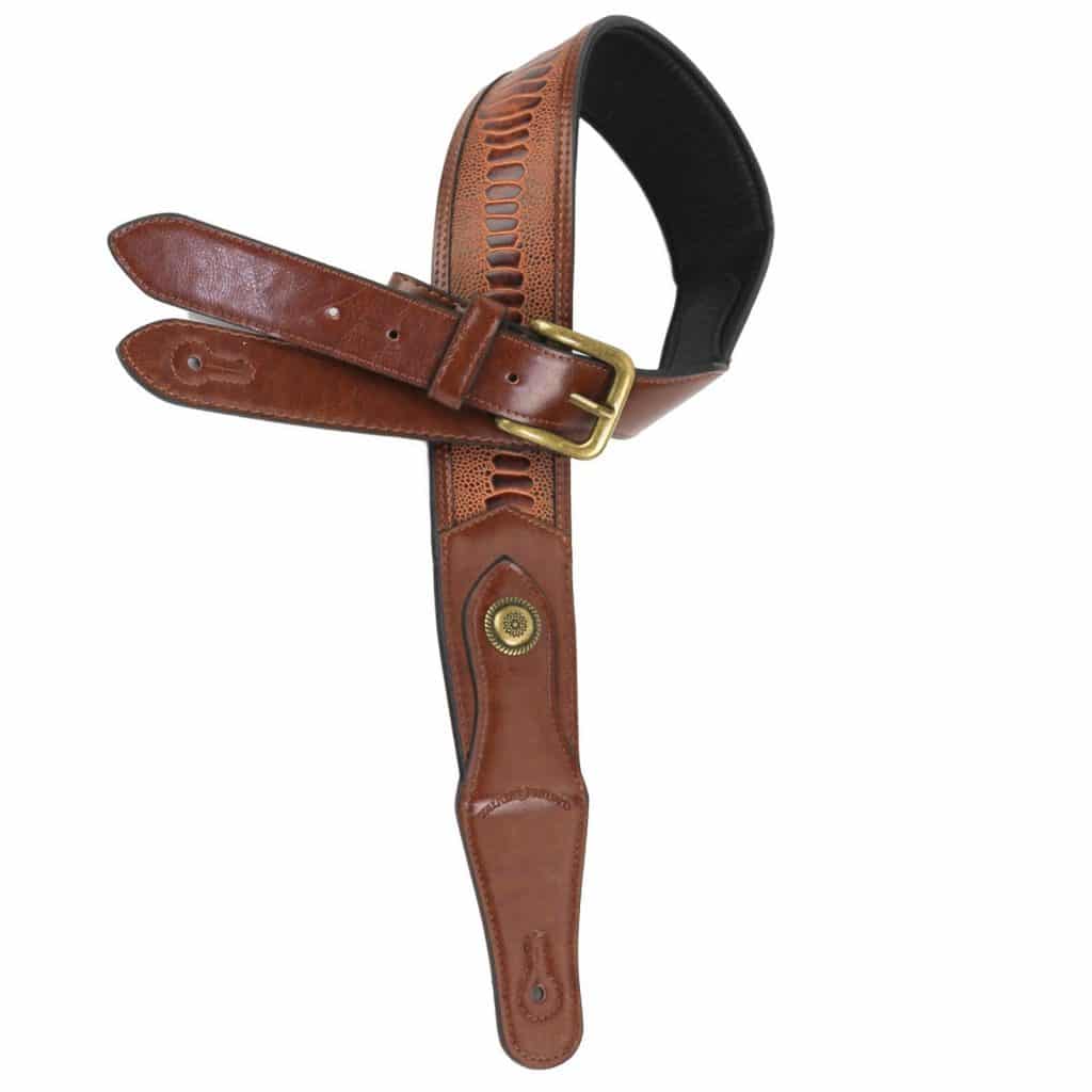 GE-171 Chestnut Armadillo Pattern Strap with Buckle & Conchos - Walker ...
