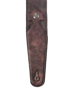 Walker & Williams LIP-05 Metallic Copper Leather Strap with Cross and Thorns Tooling 