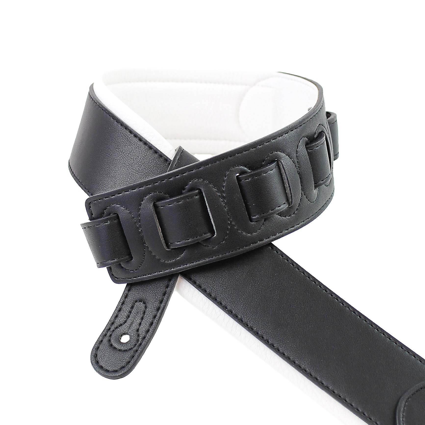 G-04-B/W Soft Matte Black Top With Arctic White Padded Glove Leather Back