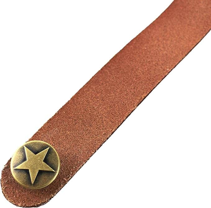 AT-3 Brown Acoustic Guitar Strap Button Headstock Adaptor - Walker And