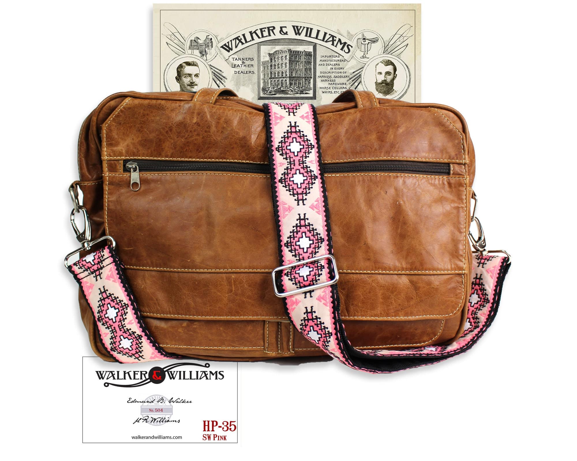 Crossbody Bag Shoulder Strap in Pink Aztec | Groovy's | Bag Strap