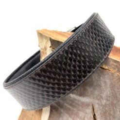 OOAK-0104 Oxblood Brown Basket Weave Top Welt Premium Collar